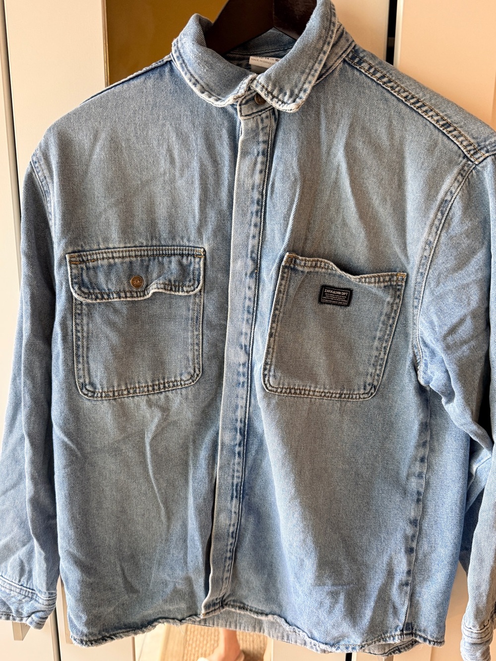 Zara boy Light Blue Denim Shirt. Boy size 13-14